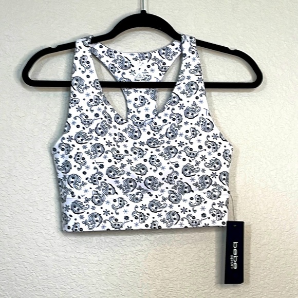 bebe Other - Bebe Sport paisley black white sports bra size small NEW